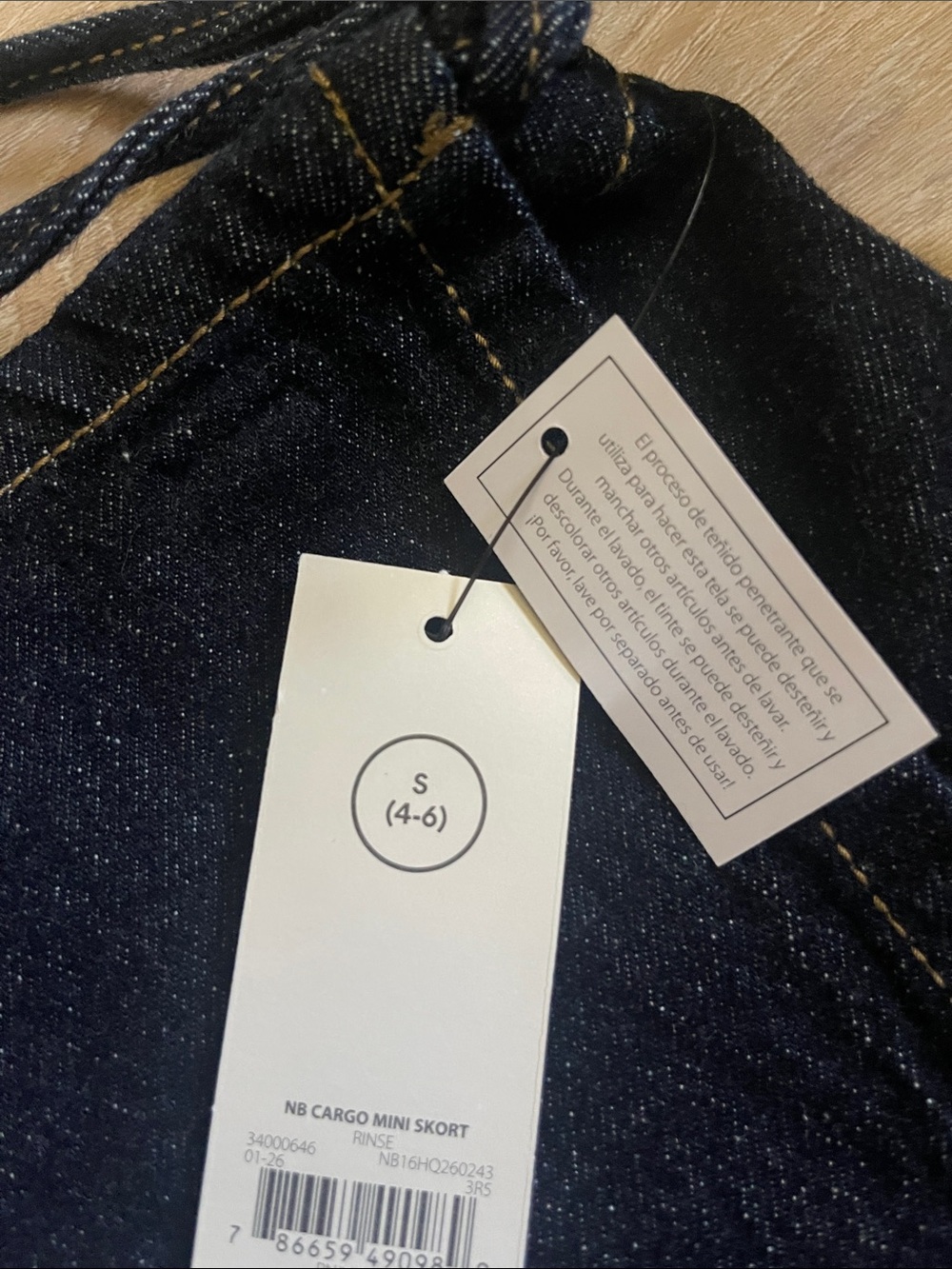 NWT Denim Cargo mini scort shorts 90s Vibe - Picture 2 of 4